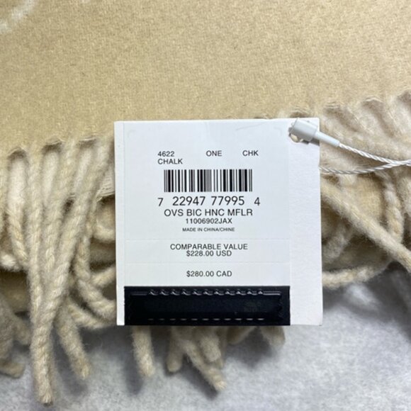 Coach 4622 Horse and Carriage Double Face Oversized Muffler in Chalk - Picture 4 of 5